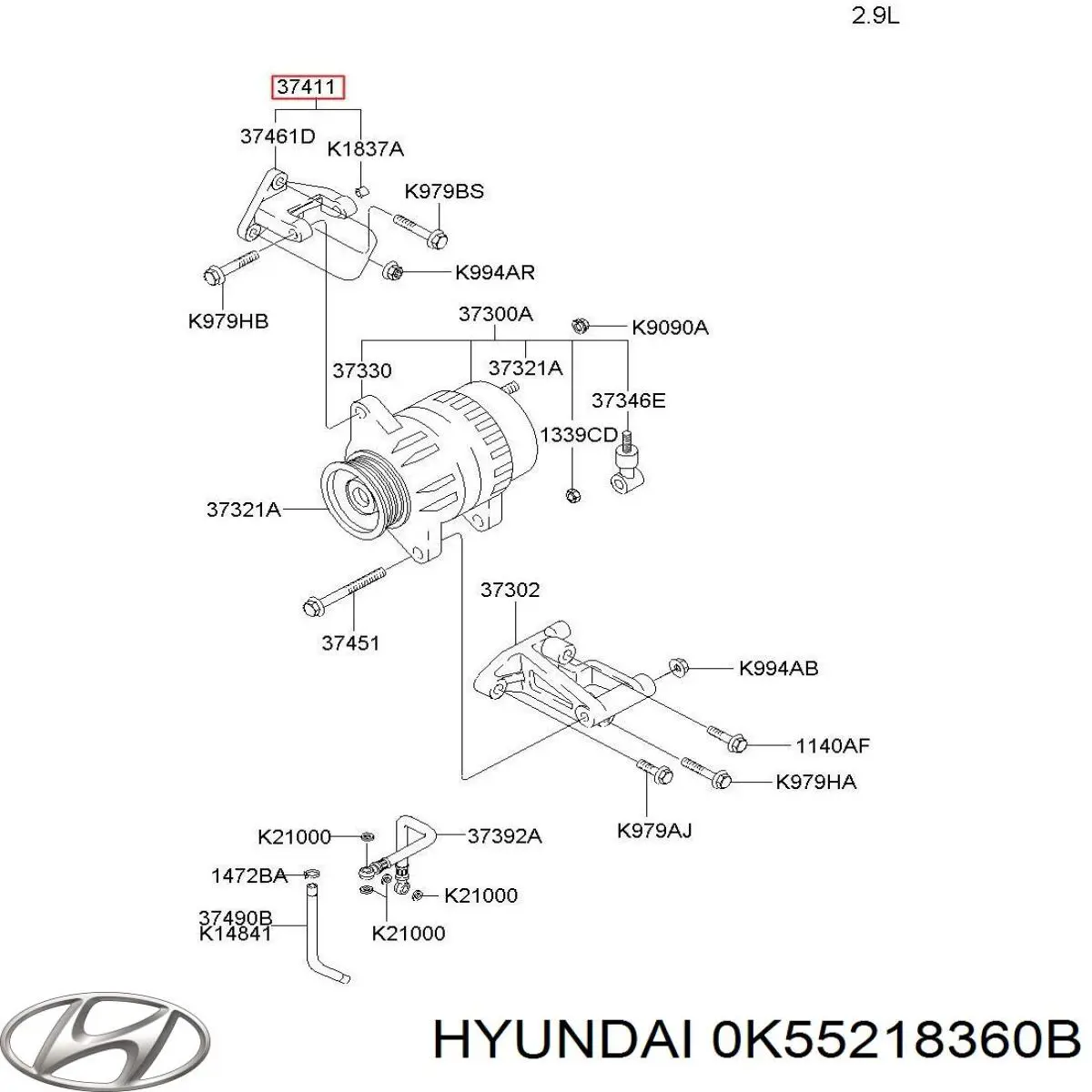  Hyundai/Kia 0K55218360B цена, от 21.47 USD