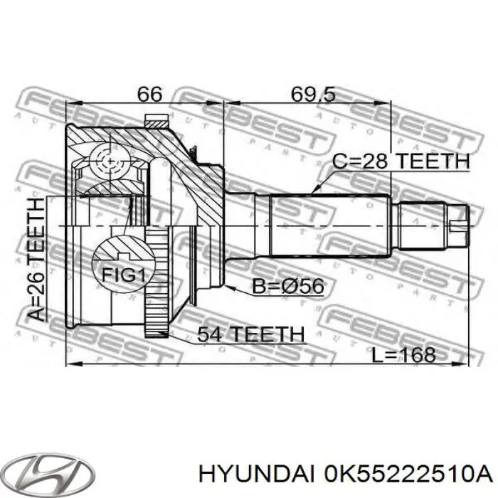 J21018 Tangun Полуось передняя, правая
