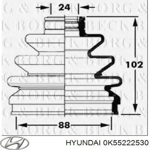 Пыльник ШРУСа наружный 28023AA044 Subaru
