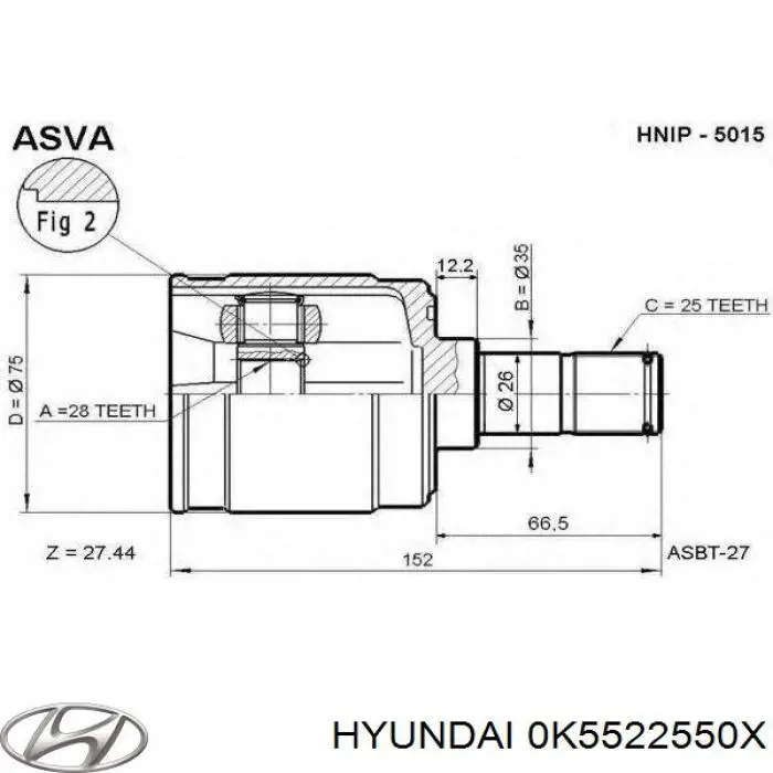  0K5522550XB Hyundai/Kia