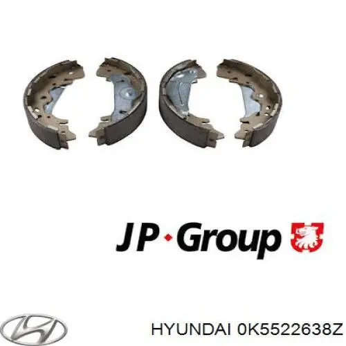 Купить 0K5522638Z Hyundai/Kia Задние барабанные тормозные колодки