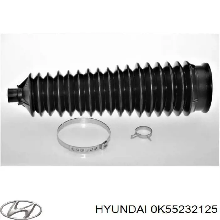 Compre 0K55232125 Hyundai/Kia Bota de proteção do mecanismo de direção (de cremalheira)