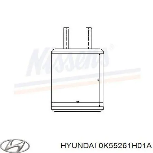 0K55261H01A Hyundai/Kia Радиатор отопителя салона