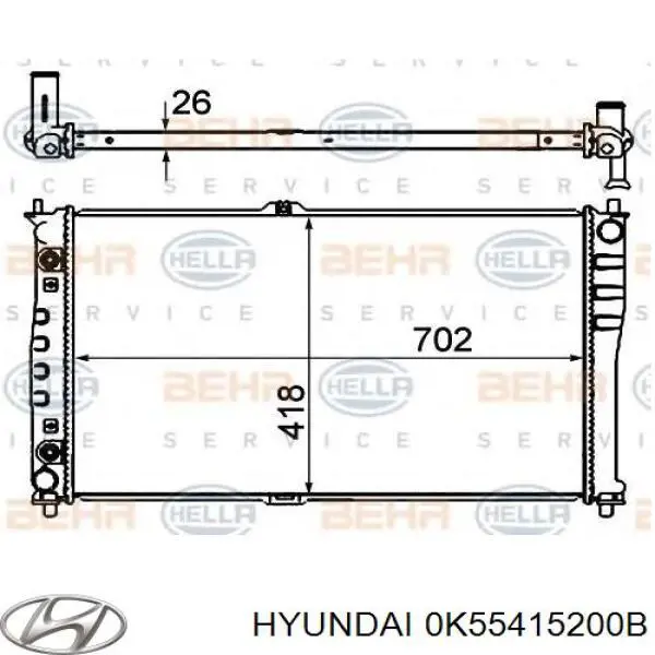 0K55415200B Hyundai/Kia радиатор