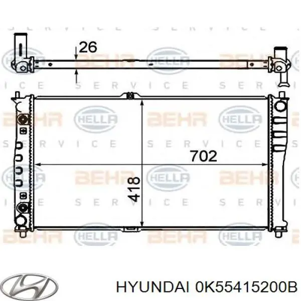 Радиатор 0K55415200B Hyundai/Kia