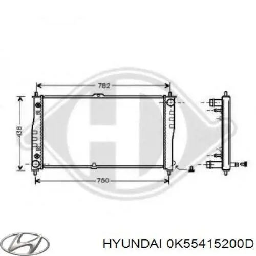 Радиатор 0K55415200D Hyundai/Kia