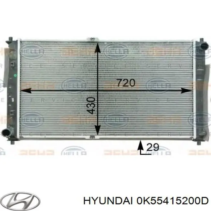 Радиатор охлаждения двигателя Hyundai/Kia 0K55415200D цена, от 119.85 USD