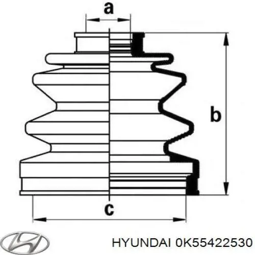 Чехол шруса Hyundai/Kia 0K55422530 цена, от 8.19 USD