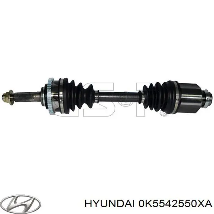 0K5542550XA Hyundai/Kia semieixo (acionador dianteiro direito)