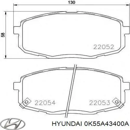 Купить 0K55A43400A Hyundai/Kia Главный тормозной цилиндр