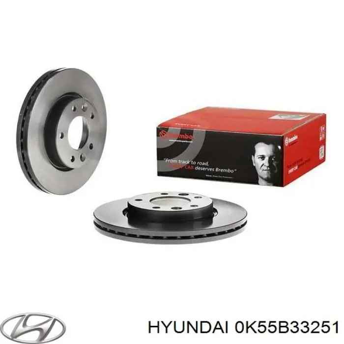 Disco do freio dianteiro 0K55B33251 Hyundai/Kia