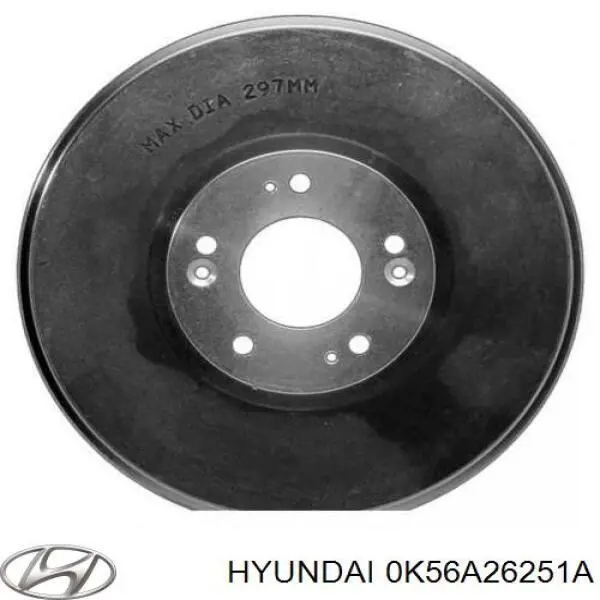 Тормозной барабан 0K56A26251A Hyundai/Kia
