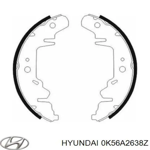 Купить 0K56A2638Z Hyundai/Kia Задние барабанные тормозные колодки