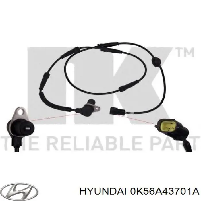 Sensor dianteiro de ABS 0K56A43701A Hyundai/Kia