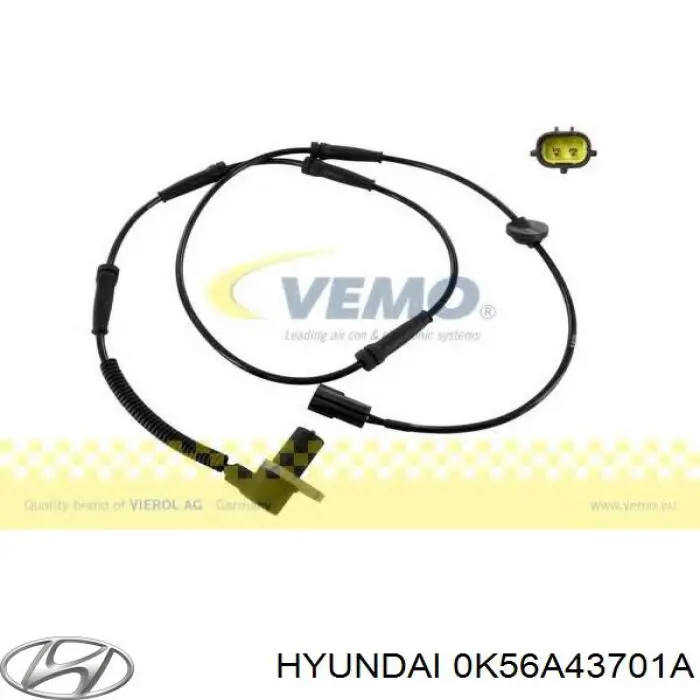 Купить 0K56A43701A Hyundai/Kia Датчик АБС (ABS) передний