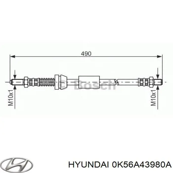 Шланг тормозной передний правый SL5854 ABS