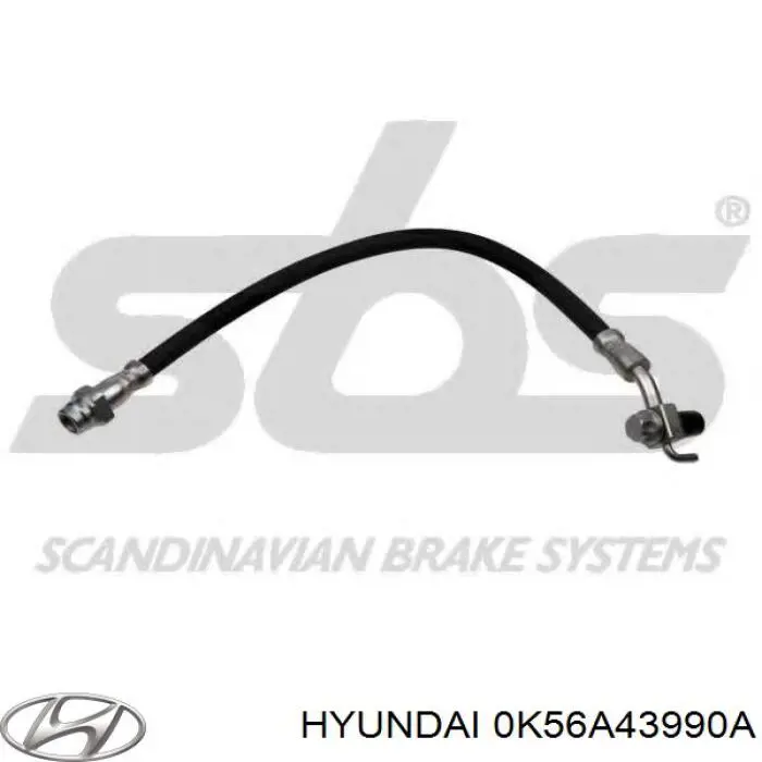 Шланг тормозной передний, левый Hyundai/Kia 0K56A43990A цена, от 9.30 USD