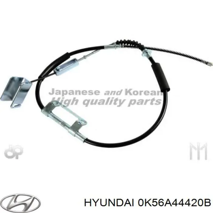 0K56A44420B Hyundai/Kia трос ручного тормоза задний левый