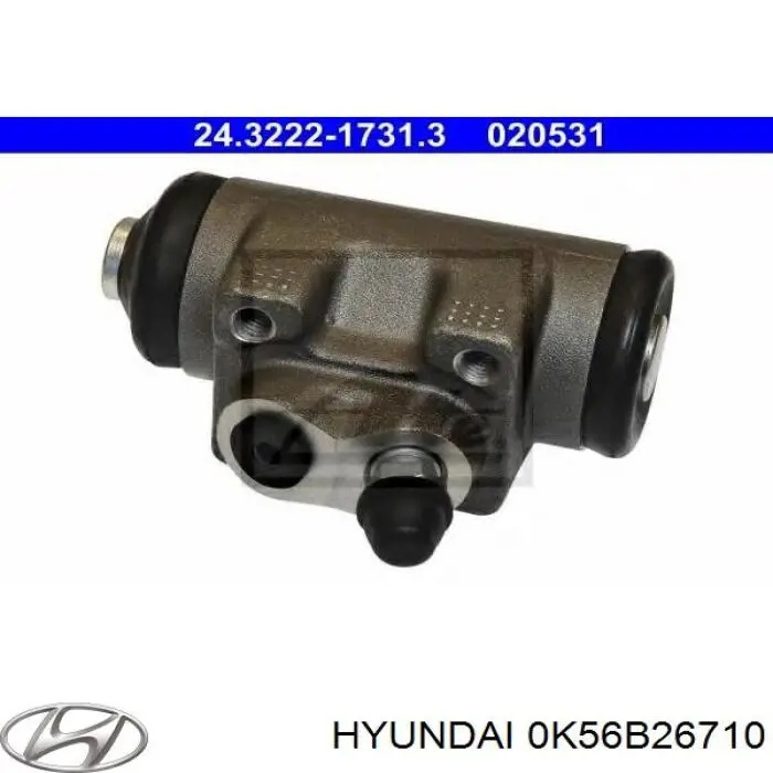 Рабочий тормозной цилиндр Hyundai/Kia 0K56B26710 цена, от 17.20 USD