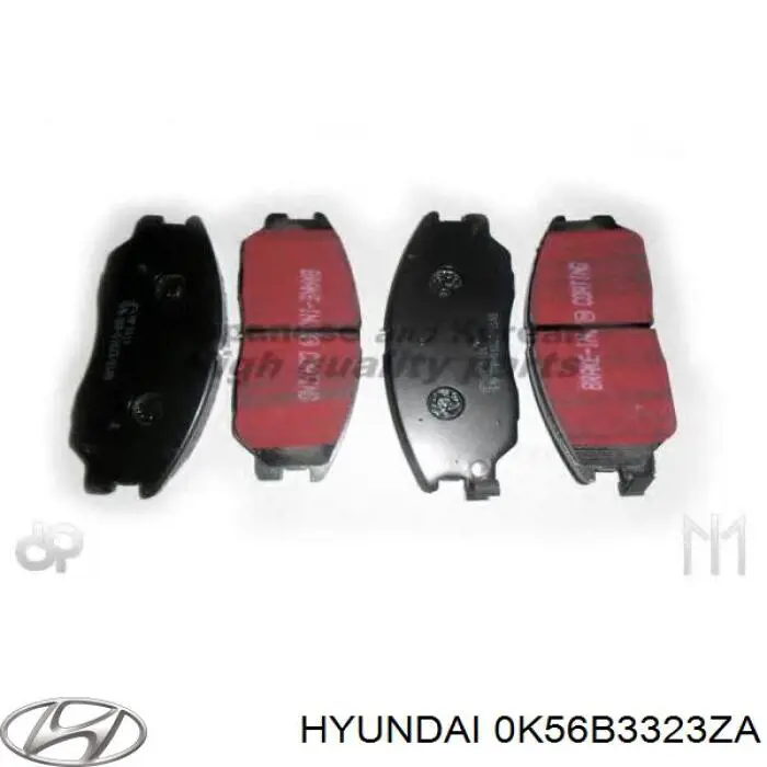 Передние тормозные колодки 0K56B3323ZA Hyundai/Kia