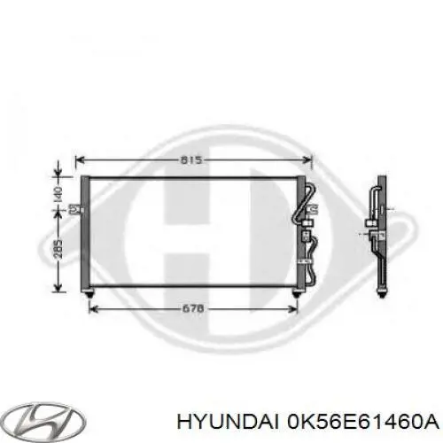Конденсатор кондиционера Hyundai/Kia 0K56E61460A цена, от 93.54 USD