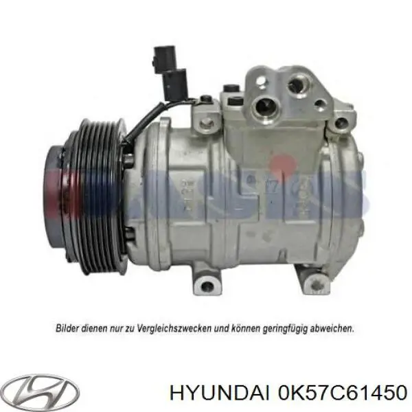 Компрессор кондиционера 0K57C61450A Hyundai/Kia