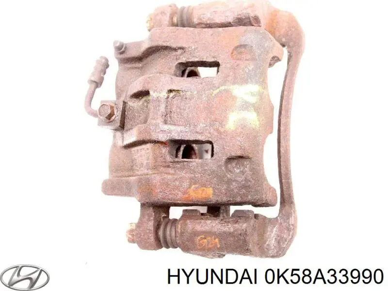 0K58A33990 Hyundai/Kia суппорт тормозной передний левый