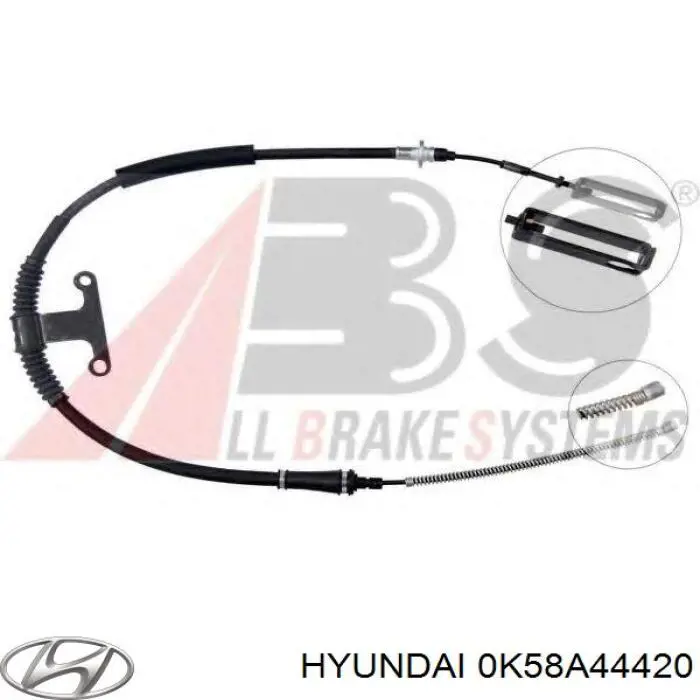Трос ручного тормоза задний ABS K17445 цена, от 19.22 USD