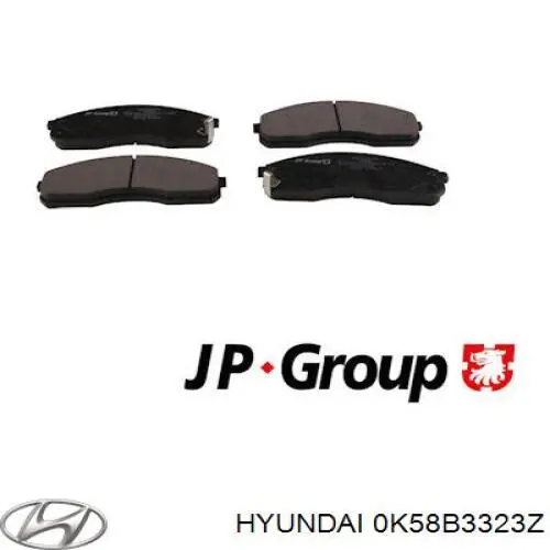 0K58B3323Z Hyundai/Kia колодки тормозные передние дисковые