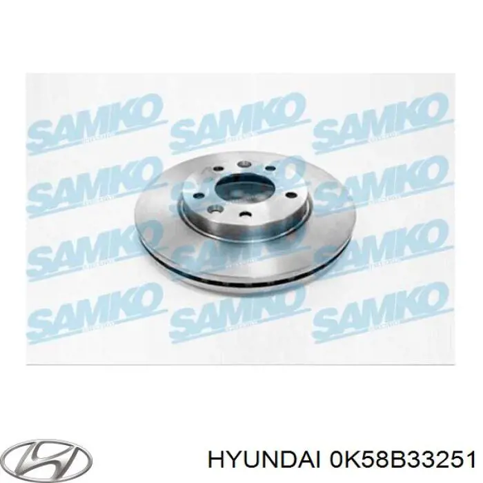 0K58B33251 Hyundai/Kia Диск тормозной передний