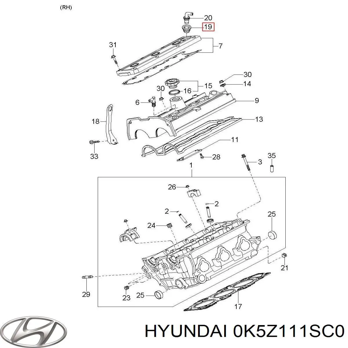 0K5Z111SC0 Hyundai/Kia кольца поршневые комплект на мотор, std.