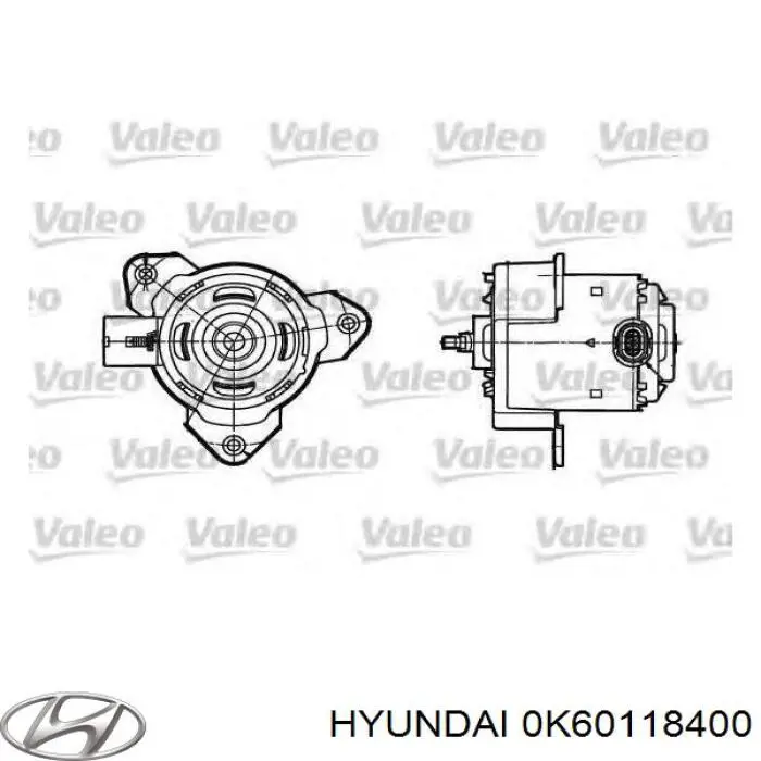 Купить 0K60118400 Hyundai/Kia Стартер