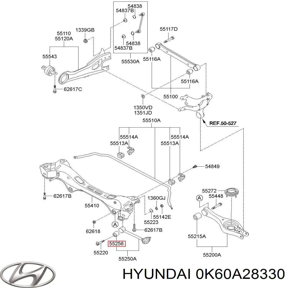 Сайлентблок задней рессоры задний Hyundai/Kia 0K60A28330 цена, от 3.50 USD