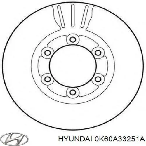 Купить 0K60A33251A Hyundai/Kia Ротор тормозной