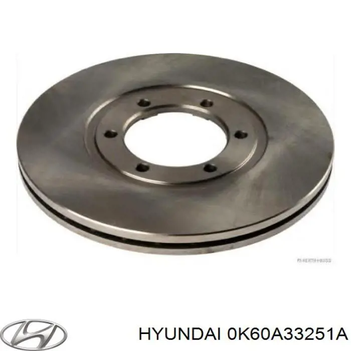 Передние тормозные диски 0K60A33251A Hyundai/Kia