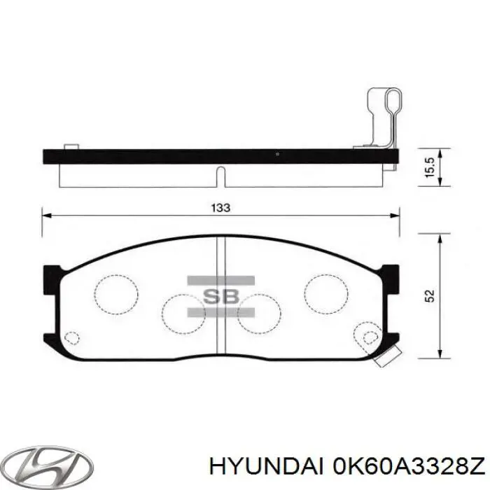 Купить 0K60A3328Z Hyundai/Kia Колодки тормозные