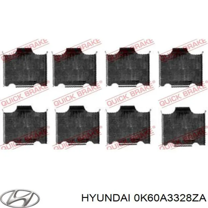 Передние тормозные колодки 0K60A3328ZA Hyundai/Kia