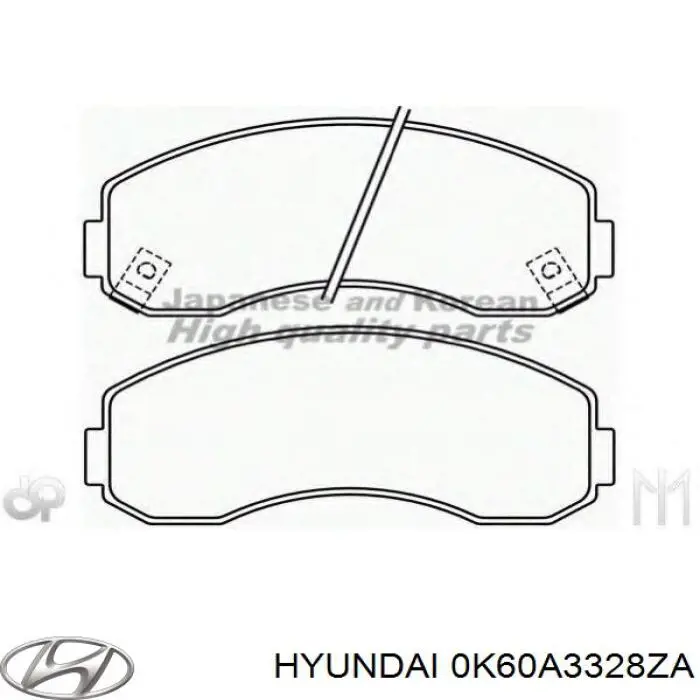 0K60A3328ZA Hyundai/Kia колодки тормозные передние дисковые