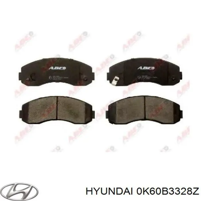 0K60B3328Z Hyundai/Kia колодки тормозные передние дисковые
