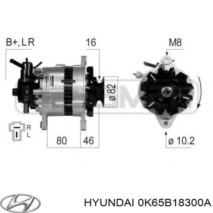 Автомобильный генератор Hyundai/Kia 0K65A18300 цена, от 181.12 USD