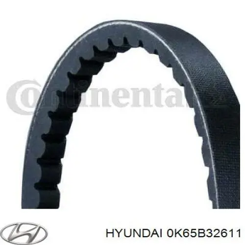 Correa trapezoidal 0K65B32611 Hyundai/Kia