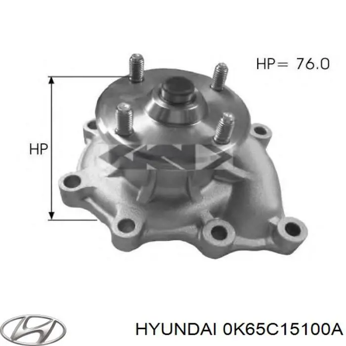 Помпа 0K65C15100A Hyundai/Kia