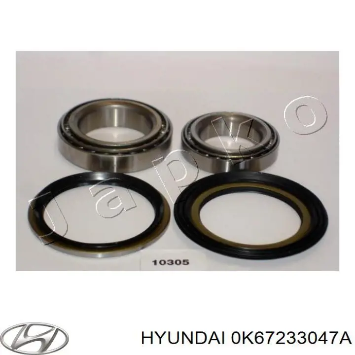 Передний подшипник колеса Hyundai/Kia 0K67233047A