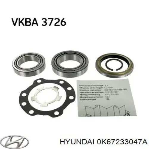 Подшипник ступицы колеса Hyundai/Kia 0K67233047A цена, от 25.42 USD