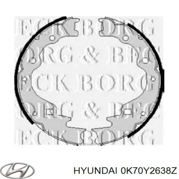 0K70Y2638Z Hyundai/Kia колодки тормозные задние барабанные