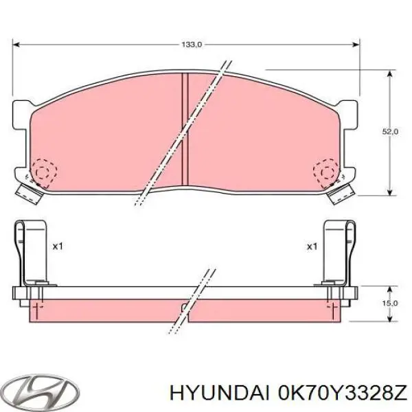 Купить 0K70Y3328Z Hyundai/Kia Колодки тормозные