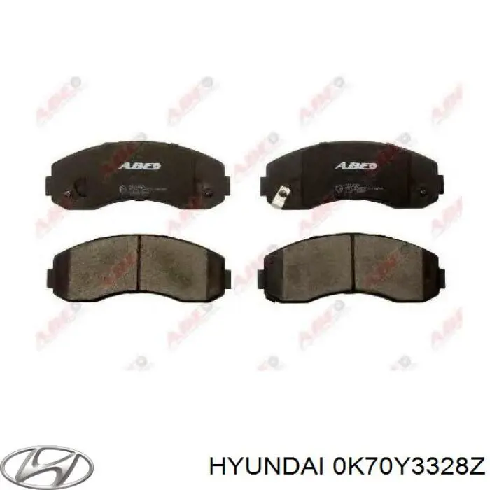 Передние тормозные колодки 0K70Y3328Z Hyundai/Kia