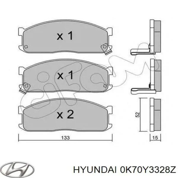 0K70Y3328Z Hyundai/Kia Колодки передние