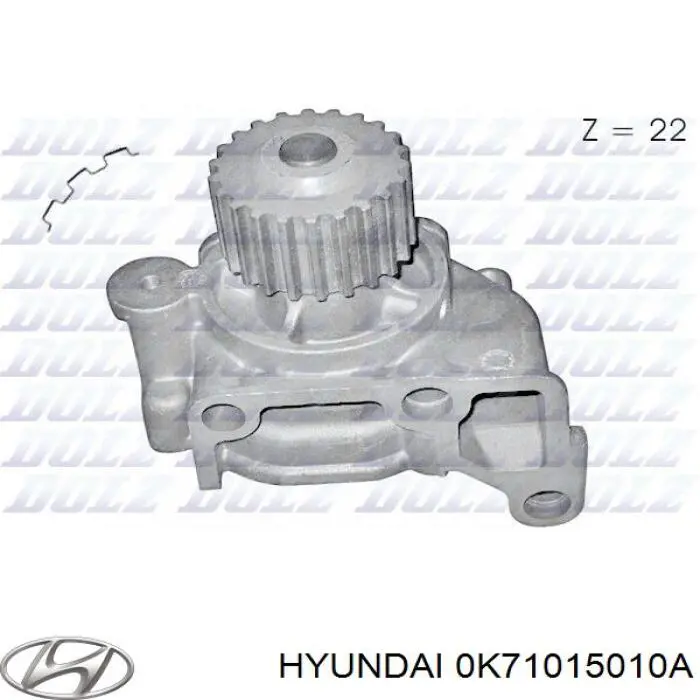 Помпа 0K71015010A Hyundai/Kia