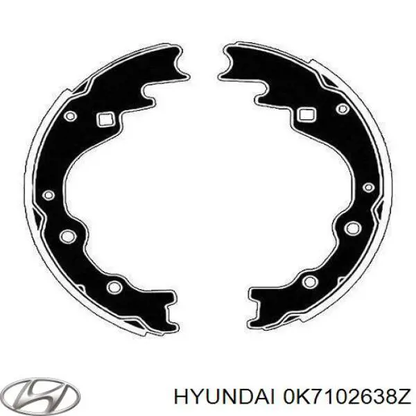 Купить 0K7102638Z Hyundai/Kia Задние барабанные тормозные колодки